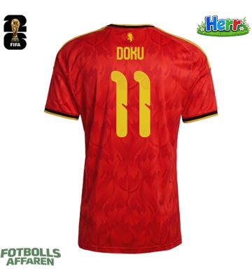 Belgien Jeremy Doku #11 Hemmatröja VM 2026 Kortärmad